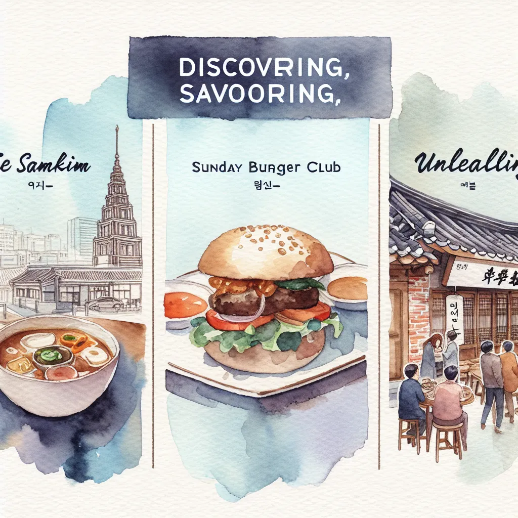 Discovering, Savoring, Unveiling: Cafe Samkim, Sunday Burger Club