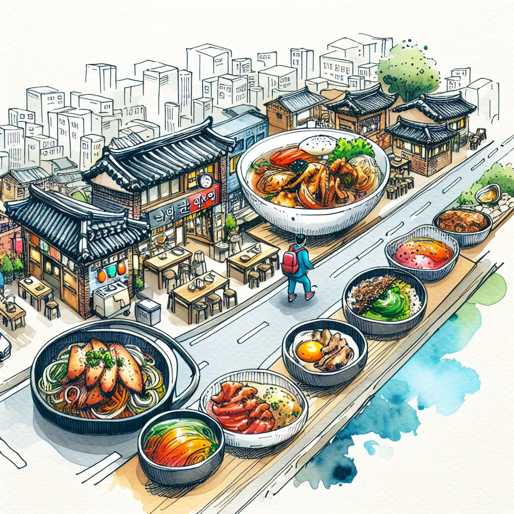 한국의 전설적인 음식 명소로 떠나는 요리 여행