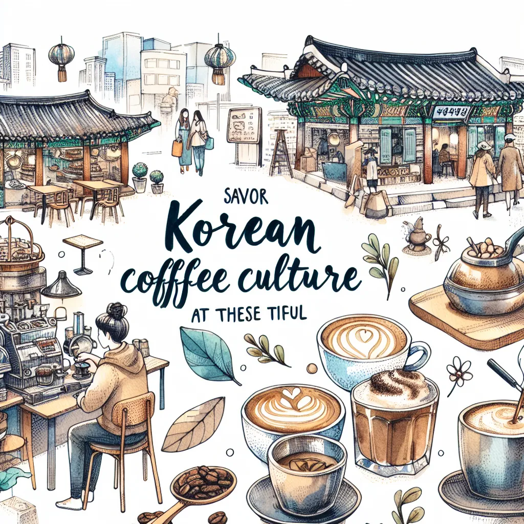 아름다운 카페에서 한국 커피 문화 즐기기