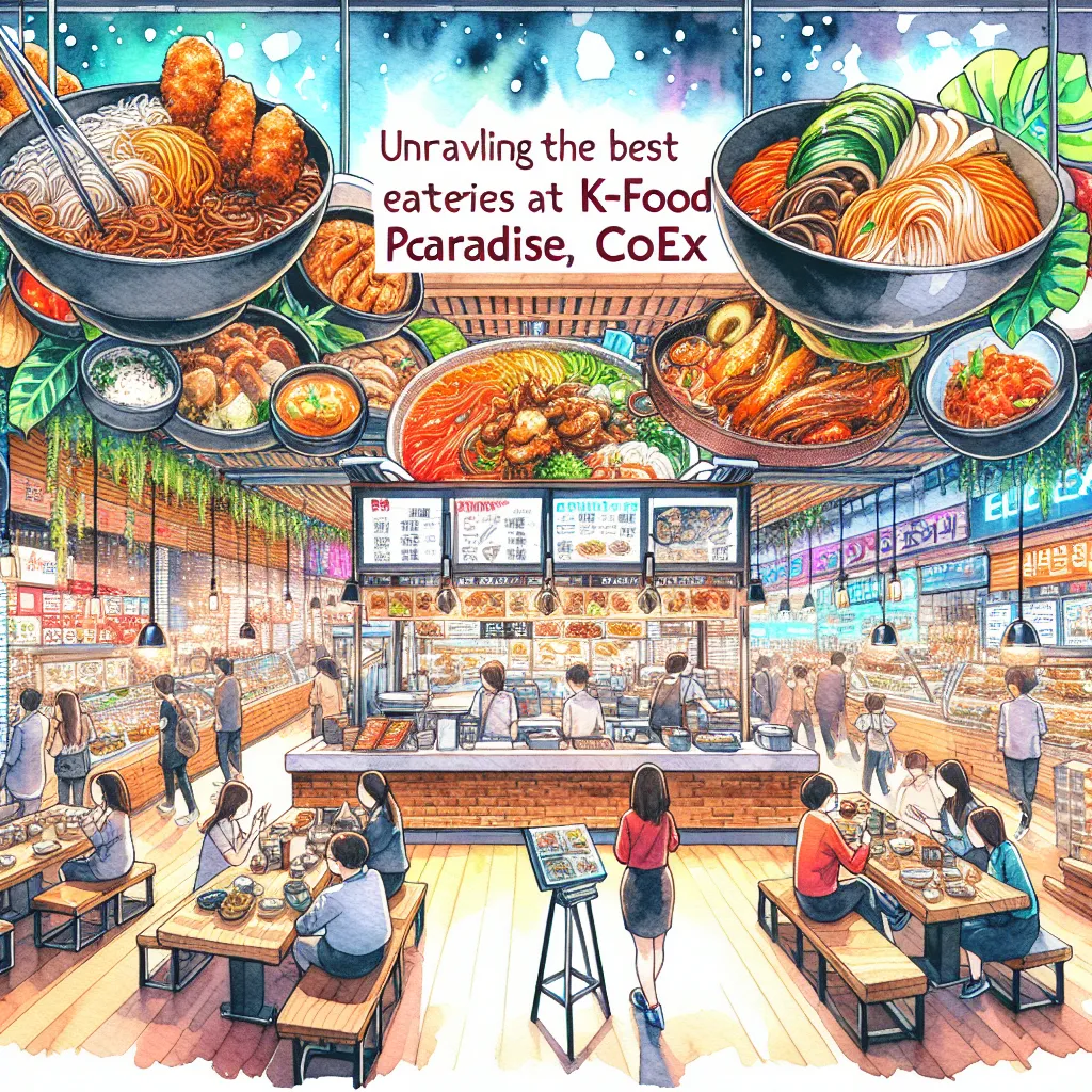 K-Foods' Paradise 的最佳餐厅，COEX - korea visit