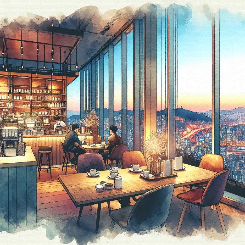 韓国トップカフェの絶景を楽しむ