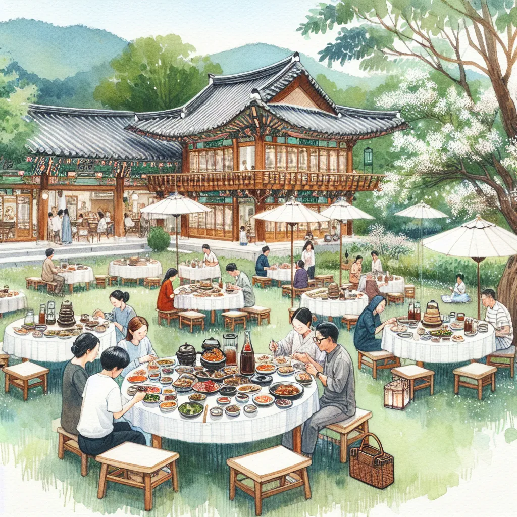 野餐咖啡馆--享受户外用餐--在韩国