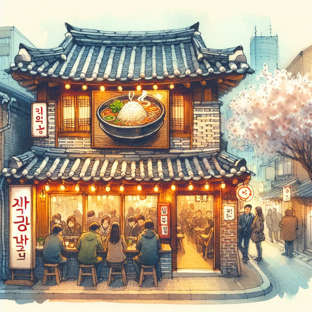 韓国にある激辛餅レストラン