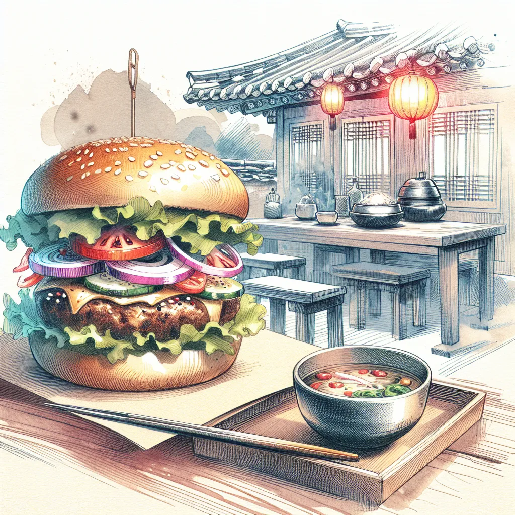 韩国自制美味汉堡