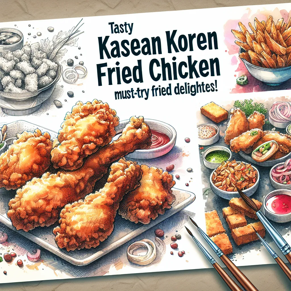 美味的朝鲜油炸鸡肉和更多必尝的油炸美食